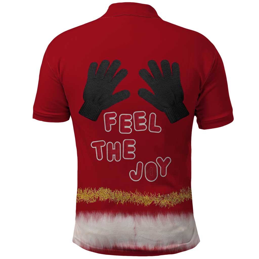 Feel The Joy Christmas Polo Shirt Xmas Holiday Patterns - Wonder Print Shop