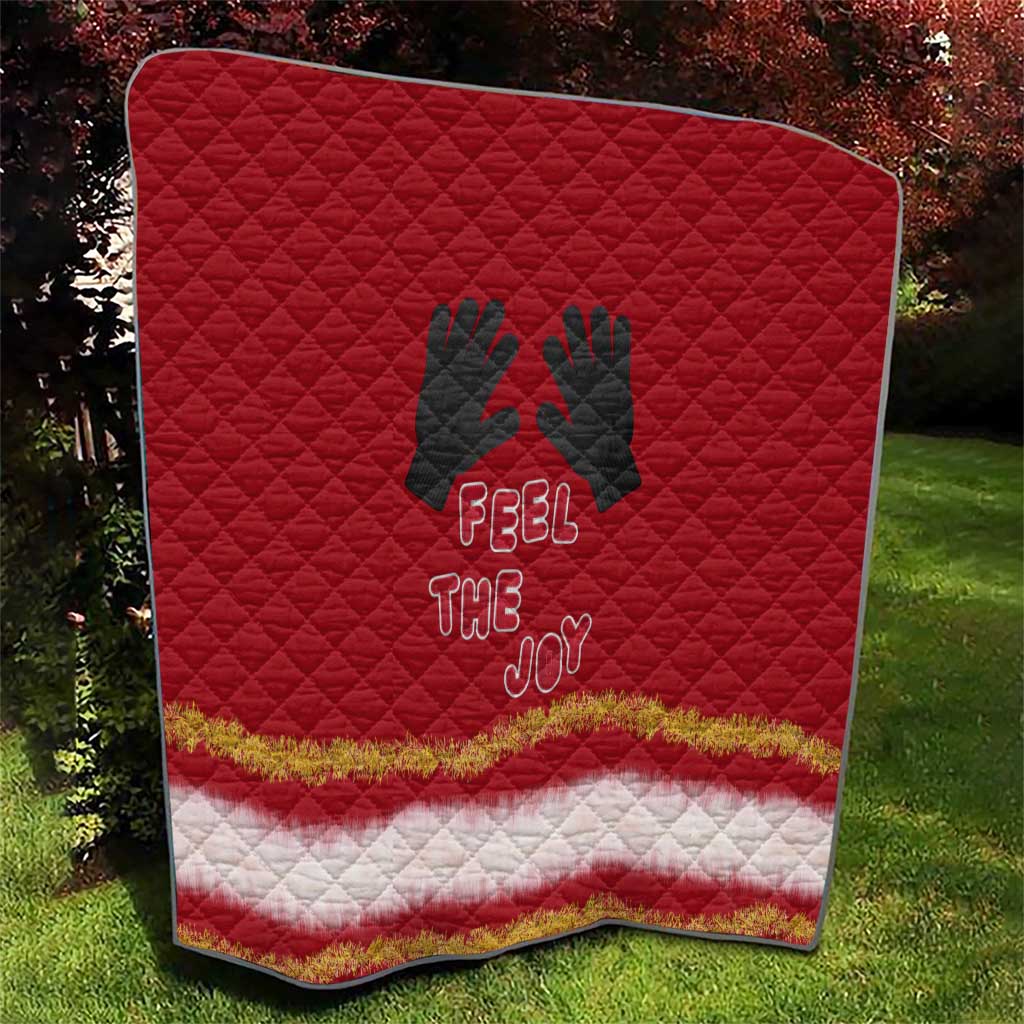 Feel The Joy Christmas Quilt Xmas Holiday Patterns - Wonder Print Shop