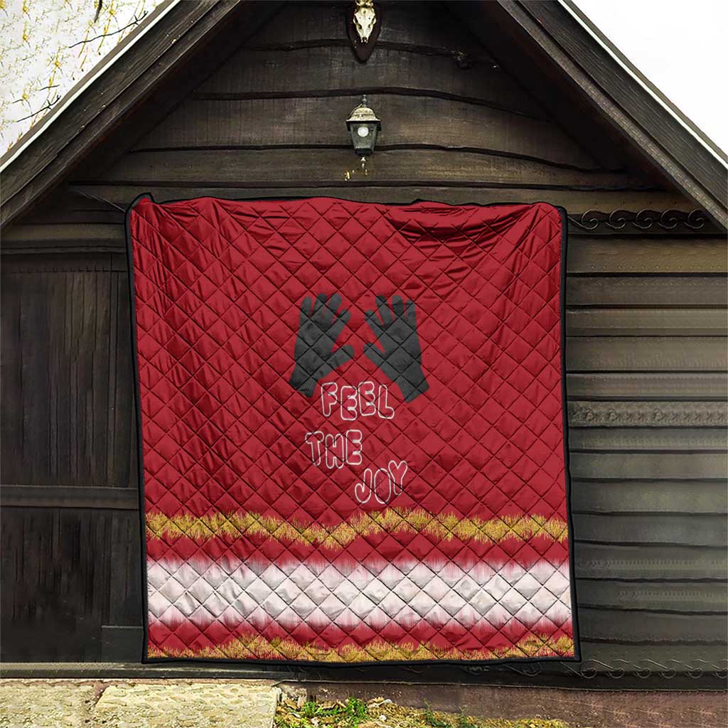 Feel The Joy Christmas Quilt Xmas Holiday Patterns - Wonder Print Shop