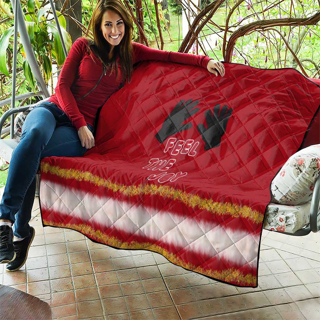 Feel The Joy Christmas Quilt Xmas Holiday Patterns - Wonder Print Shop