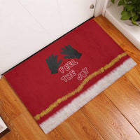 Feel The Joy Christmas Rubber Doormat Xmas Holiday Patterns - Wonder Print Shop