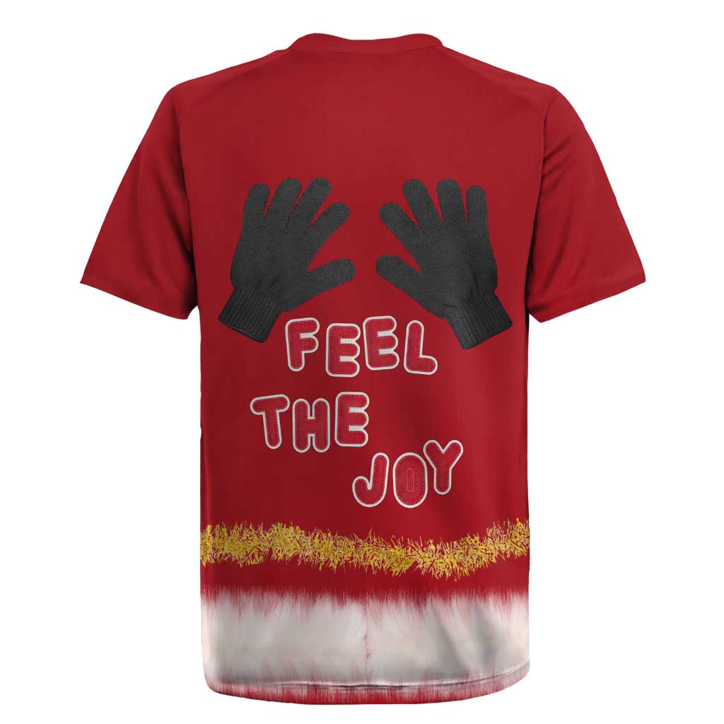 Feel The Joy Christmas Rugby Jersey Xmas Holiday Patterns - Wonder Print Shop
