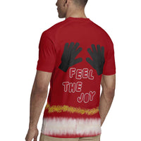 Feel The Joy Christmas Rugby Jersey Xmas Holiday Patterns - Wonder Print Shop