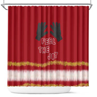 Feel The Joy Christmas Shower Curtain Xmas Holiday Patterns - Wonder Print Shop