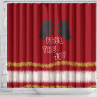 Feel The Joy Christmas Shower Curtain Xmas Holiday Patterns - Wonder Print Shop