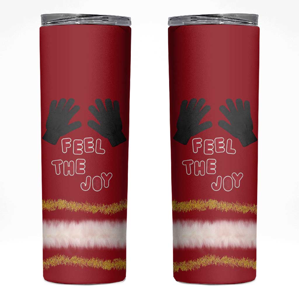 Feel The Joy Christmas Skinny Tumbler Xmas Holiday Patterns - Wonder Print Shop