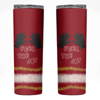 Feel The Joy Christmas Skinny Tumbler Xmas Holiday Patterns - Wonder Print Shop