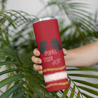 Feel The Joy Christmas Skinny Tumbler Xmas Holiday Patterns - Wonder Print Shop