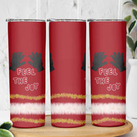 Feel The Joy Christmas Skinny Tumbler Xmas Holiday Patterns - Wonder Print Shop