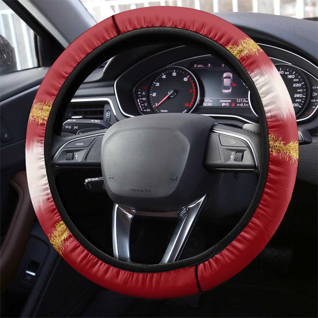 Feel The Joy Christmas Steering Wheel Cover Xmas Holiday Patterns - Wonder Print Shop