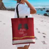 Feel The Joy Christmas Tote Bag Xmas Holiday Patterns - Wonder Print Shop