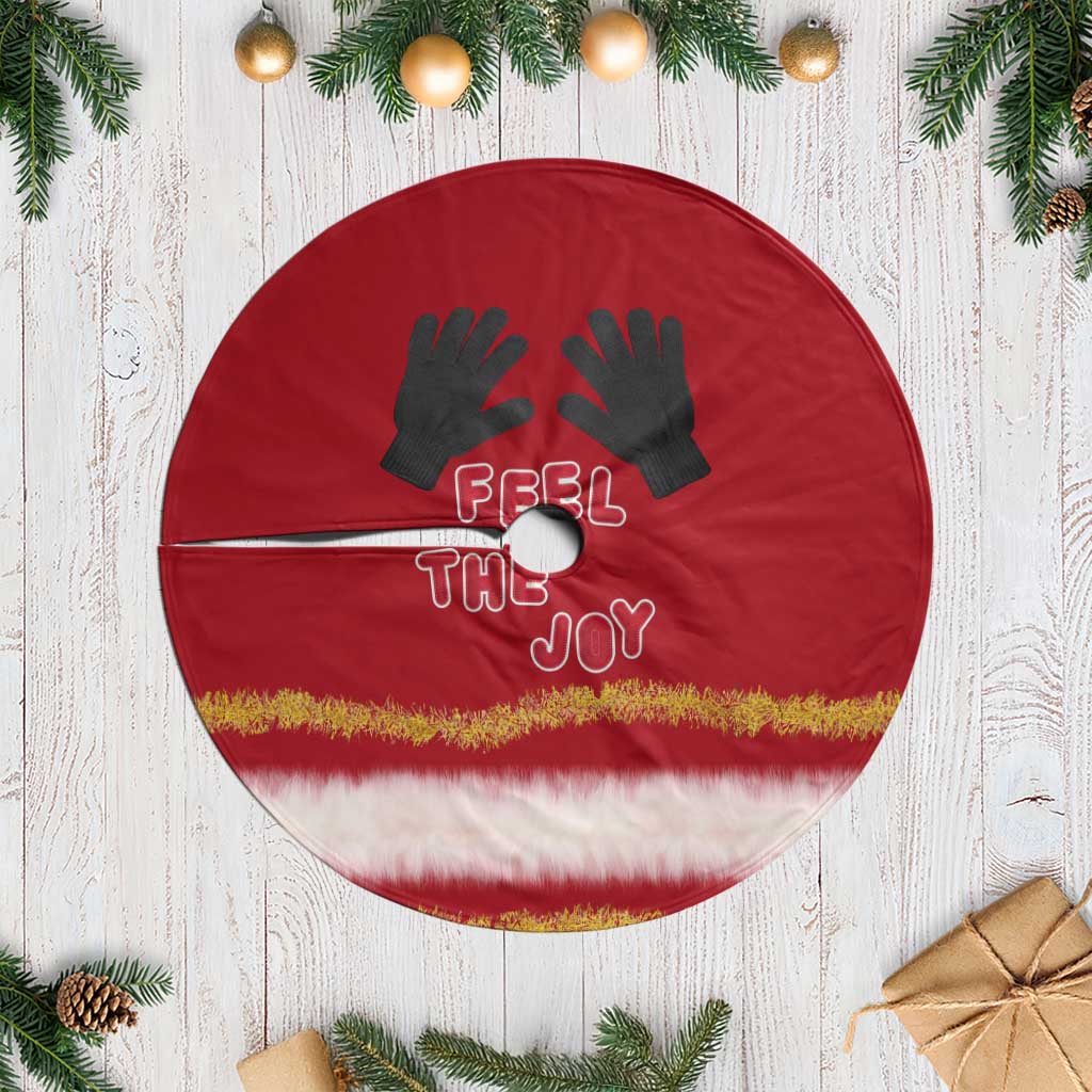 Feel The Joy Christmas Tree Skirt Xmas Holiday Patterns - Wonder Print Shop