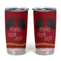 Feel The Joy Christmas Tumbler Cup Xmas Holiday Patterns - Wonder Print Shop