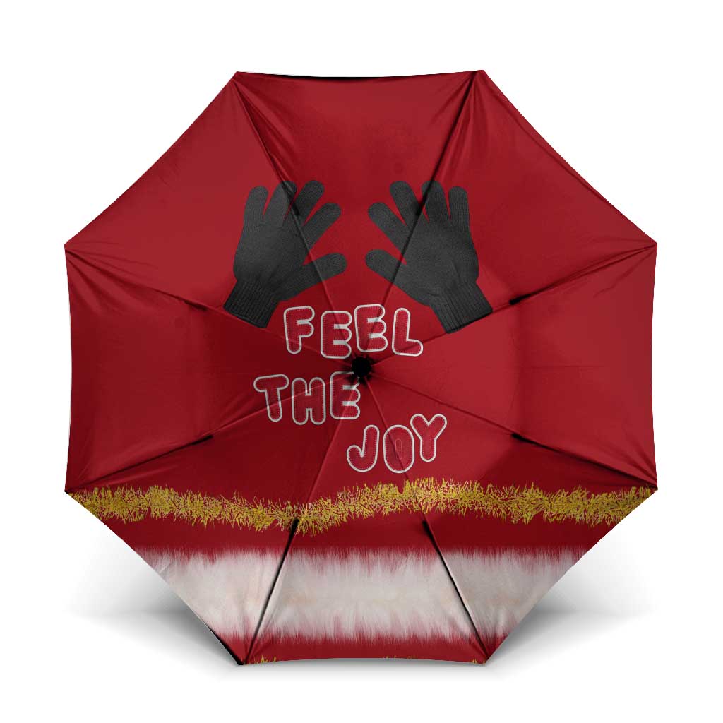 Feel The Joy Christmas Umbrella Xmas Holiday Patterns - Wonder Print Shop
