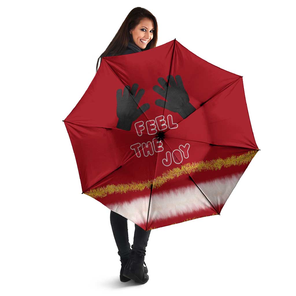 Feel The Joy Christmas Umbrella Xmas Holiday Patterns - Wonder Print Shop