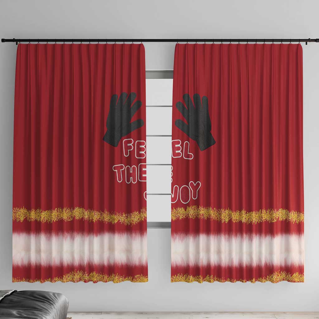 Feel The Joy Christmas Window Curtain Xmas Holiday Patterns - Wonder Print Shop