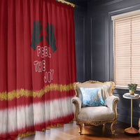 Feel The Joy Christmas Window Curtain Xmas Holiday Patterns - Wonder Print Shop