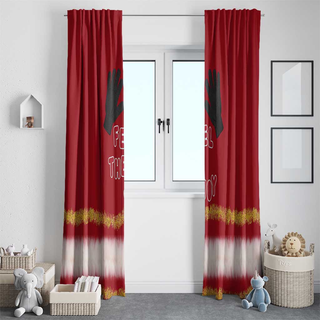 Feel The Joy Christmas Window Curtain Xmas Holiday Patterns - Wonder Print Shop