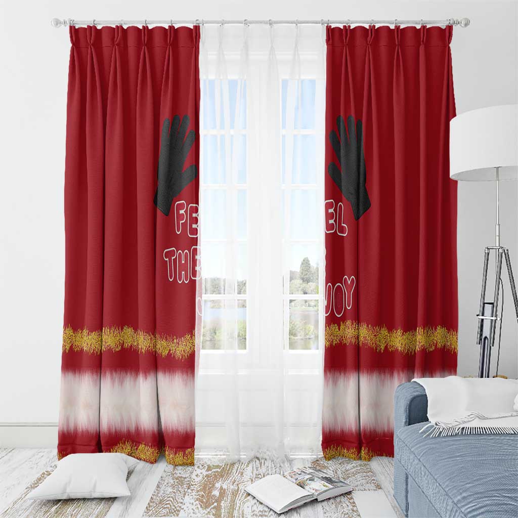 Feel The Joy Christmas Window Curtain Xmas Holiday Patterns - Wonder Print Shop