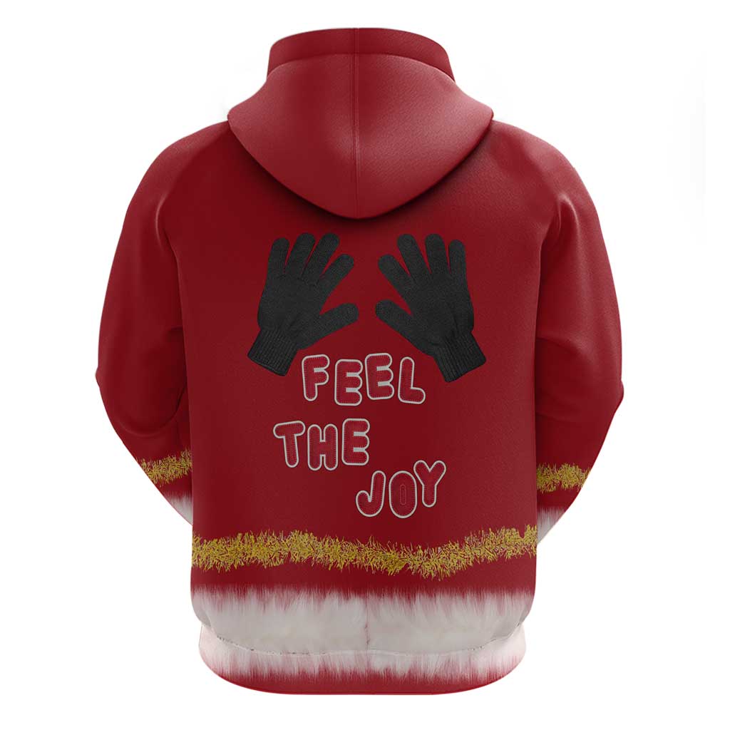 Feel The Joy Christmas Zip Hoodie Xmas Holiday Patterns - Wonder Print Shop