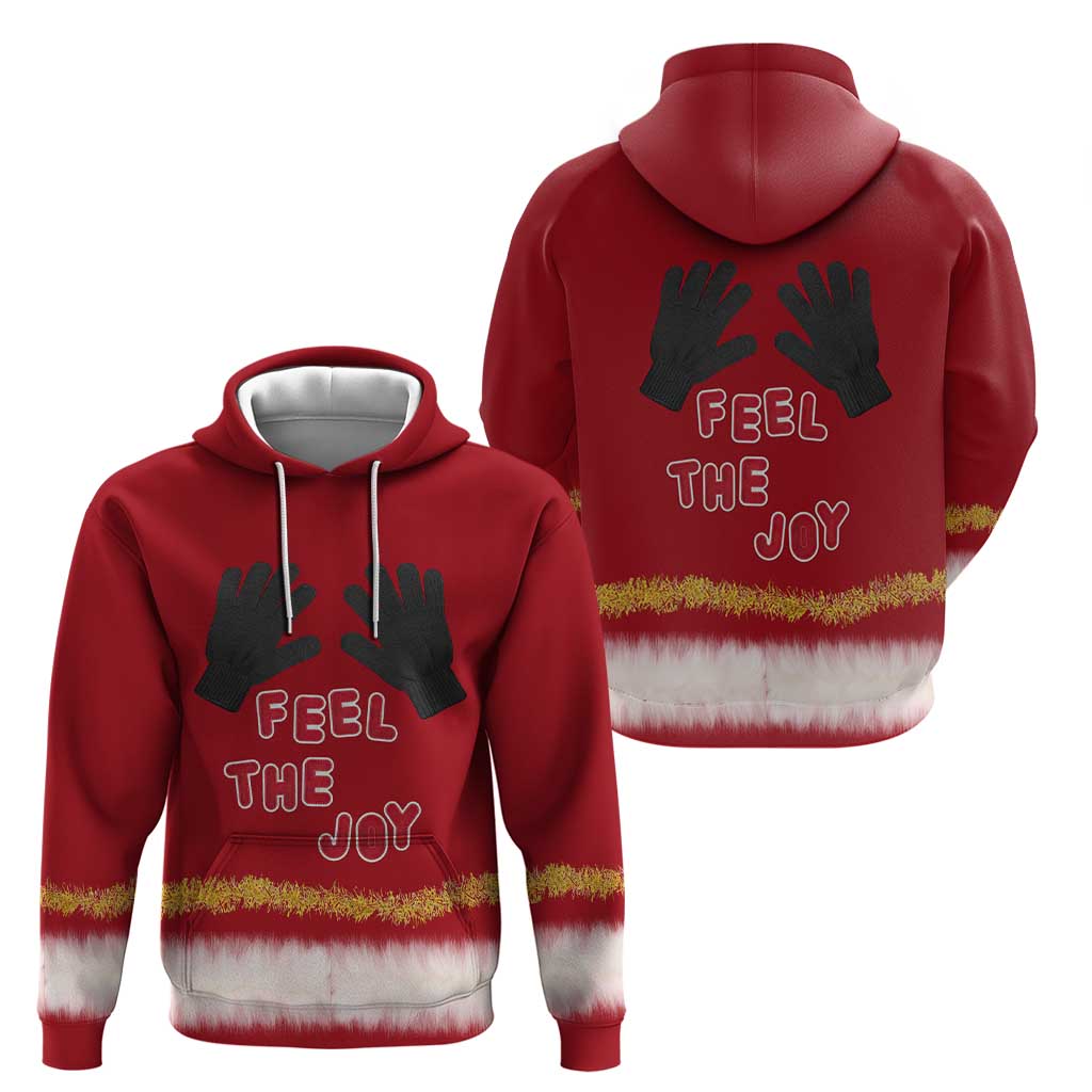 Feel The Joy Christmas Zip Hoodie Xmas Holiday Patterns - Wonder Print Shop