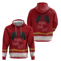 Feel The Joy Christmas Zip Hoodie Xmas Holiday Patterns - Wonder Print Shop