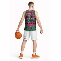 Firefighter Presents Christmas Basketball Jersey Xmas Holiday Patterns - Wonder Print Shop