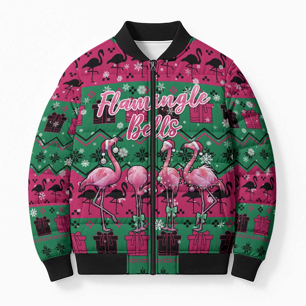 Firefighter Presents Christmas Bomber Puffer Jacket Xmas Holiday Patterns - Wonder Print Shop