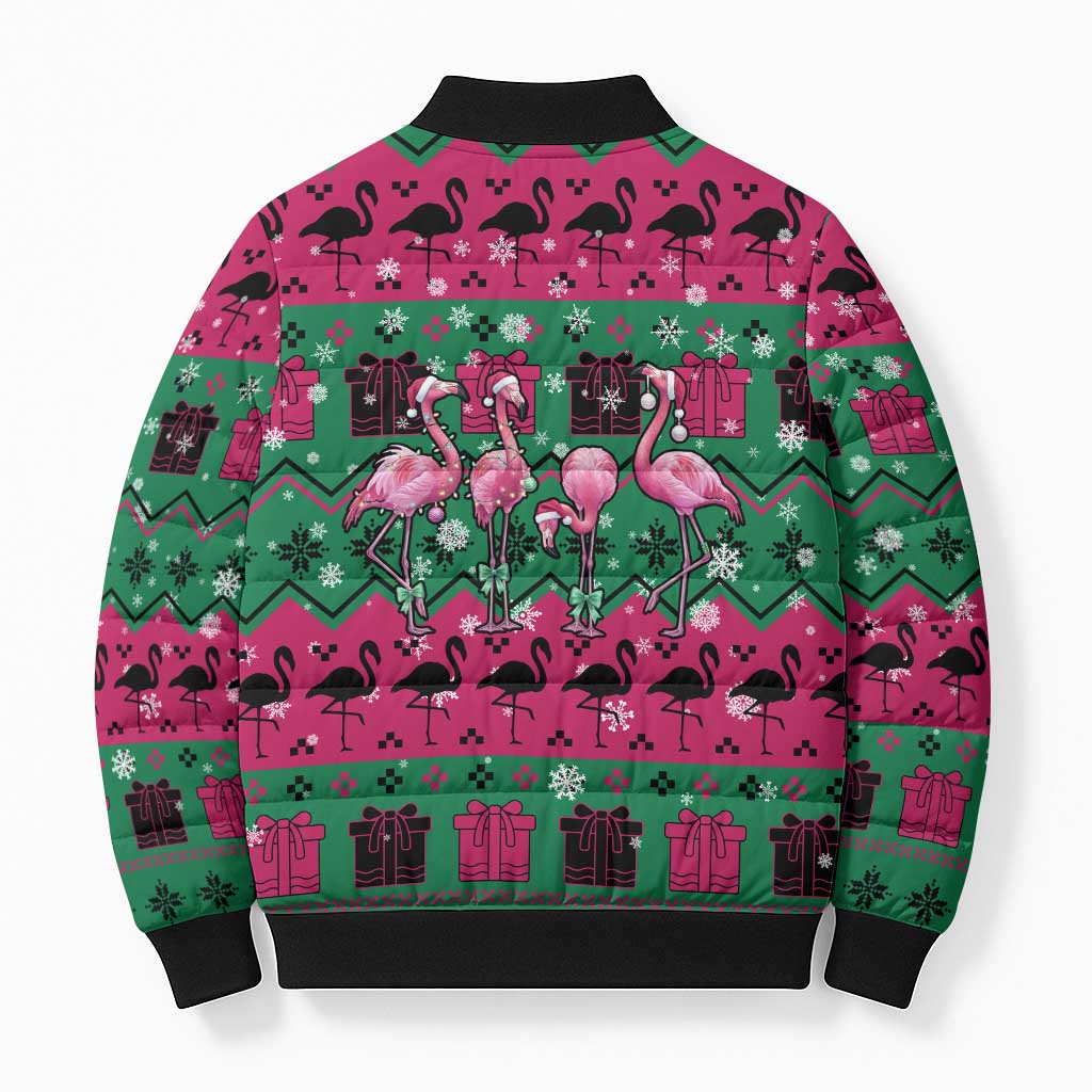 Firefighter Presents Christmas Bomber Puffer Jacket Xmas Holiday Patterns - Wonder Print Shop