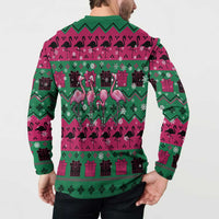Firefighter Presents Christmas Button Sweatshirt Xmas Holiday Patterns - Wonder Print Shop