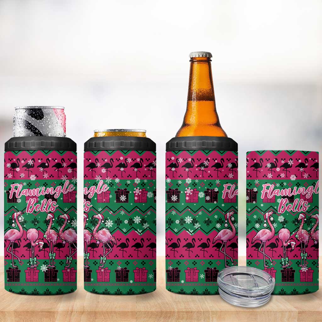 Firefighter Presents Christmas 4 in 1 Can Cooler Tumbler Xmas Holiday Patterns - Wonder Print Shop