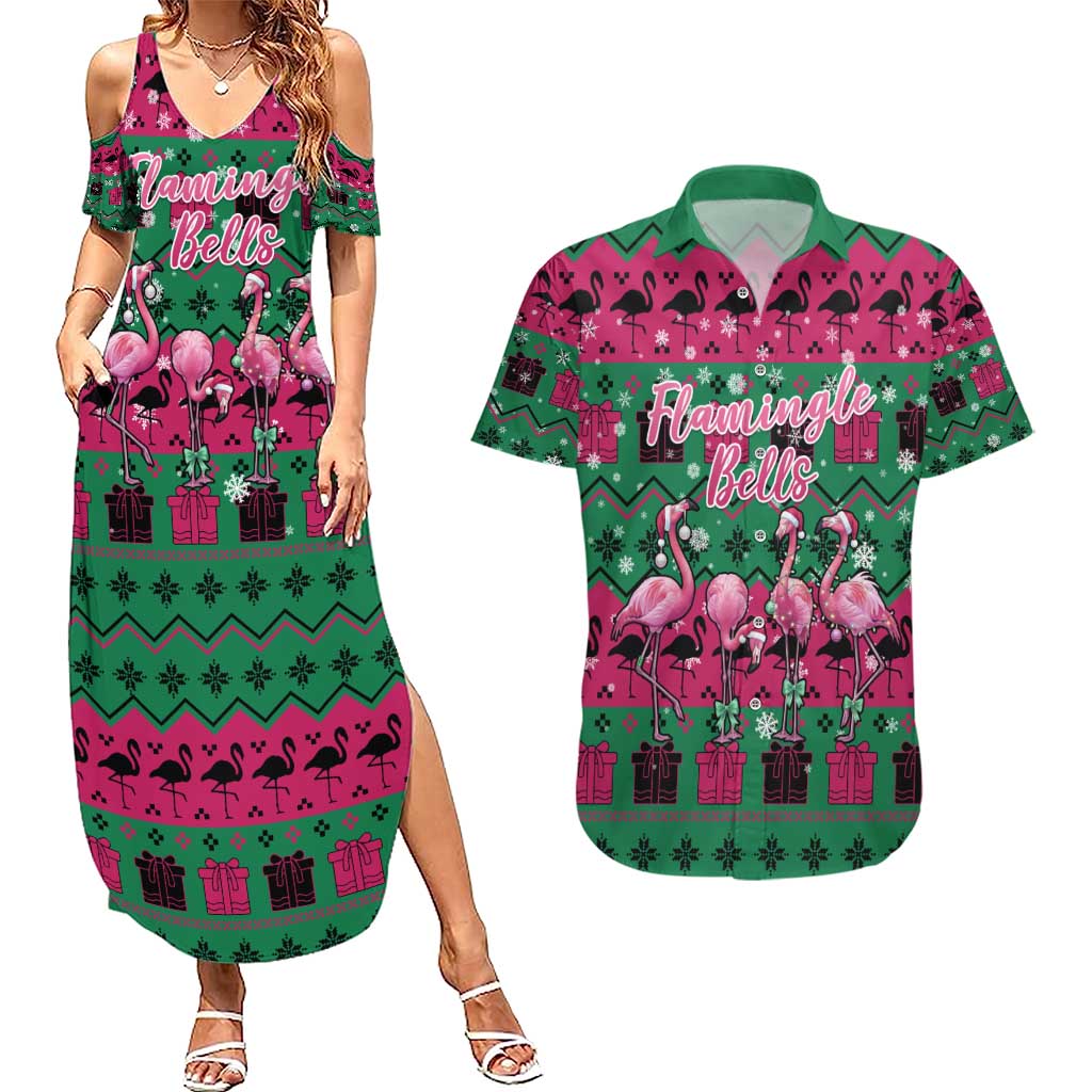 Firefighter Presents Christmas Couples Matching Summer Maxi Dress and Hawaiian Shirt Xmas Holiday Patterns - Wonder Print Shop