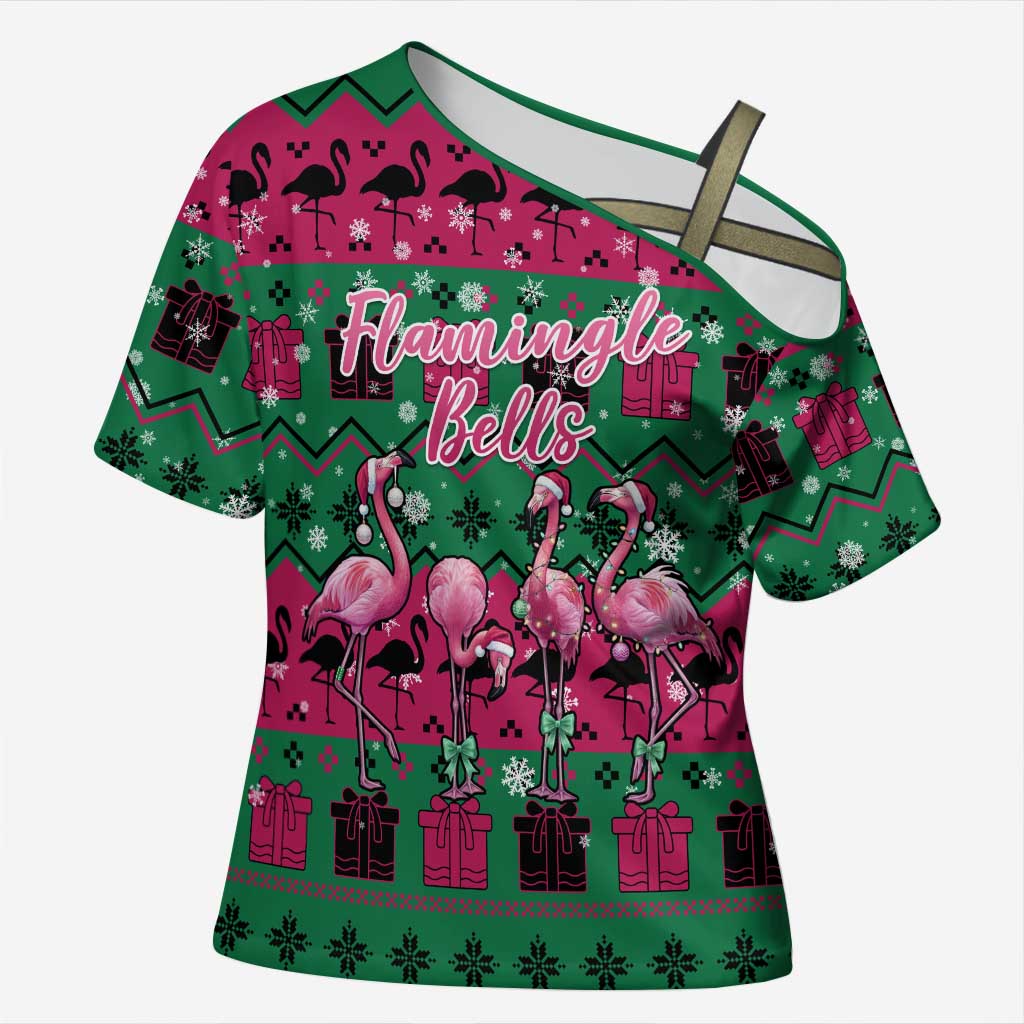Firefighter Presents Christmas Cross Shoulder Shirt Xmas Holiday Patterns - Wonder Print Shop
