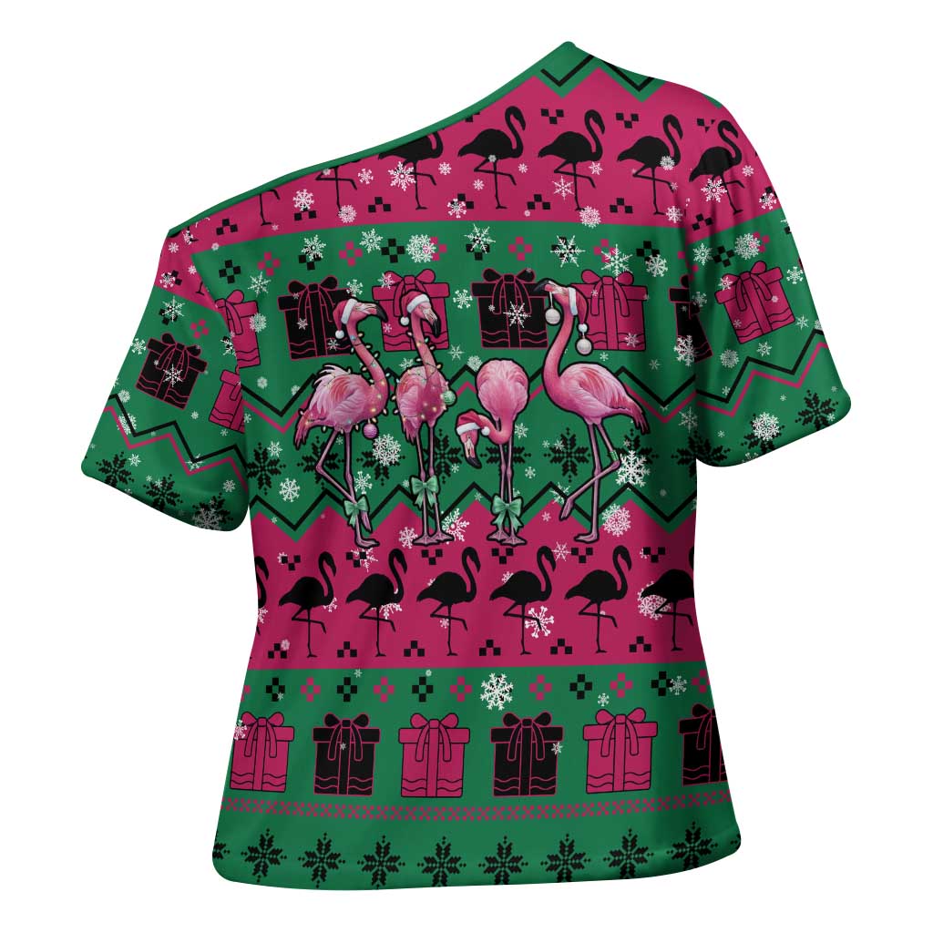 Firefighter Presents Christmas Cross Shoulder Shirt Xmas Holiday Patterns - Wonder Print Shop