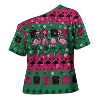 Firefighter Presents Christmas Cross Shoulder Shirt Xmas Holiday Patterns - Wonder Print Shop