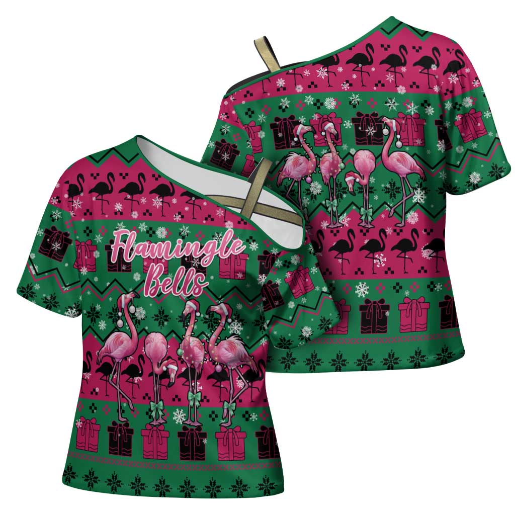 Firefighter Presents Christmas Cross Shoulder Shirt Xmas Holiday Patterns - Wonder Print Shop