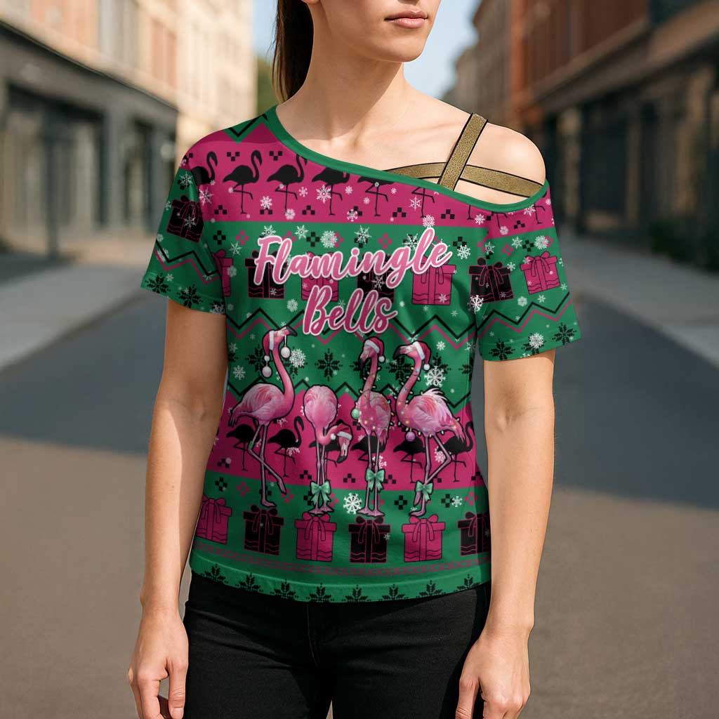Firefighter Presents Christmas Cross Shoulder Shirt Xmas Holiday Patterns - Wonder Print Shop