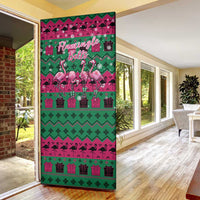 Firefighter Presents Christmas Door Cover Xmas Holiday Patterns - undefined