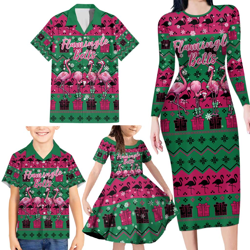 Firefighter Presents Christmas Family Matching Long Sleeve Bodycon Dress and Hawaiian Shirt Xmas Holiday Patterns - Wonder Print Shop