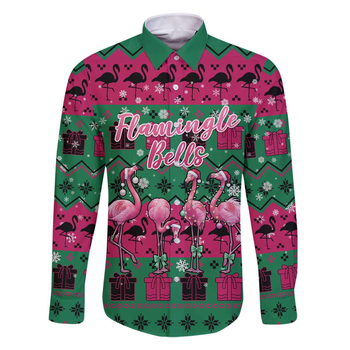 Firefighter Presents Christmas Family Matching Off The Shoulder Long Sleeve Dress and Hawaiian Shirt Xmas Holiday Patterns - Wonder Print Shop