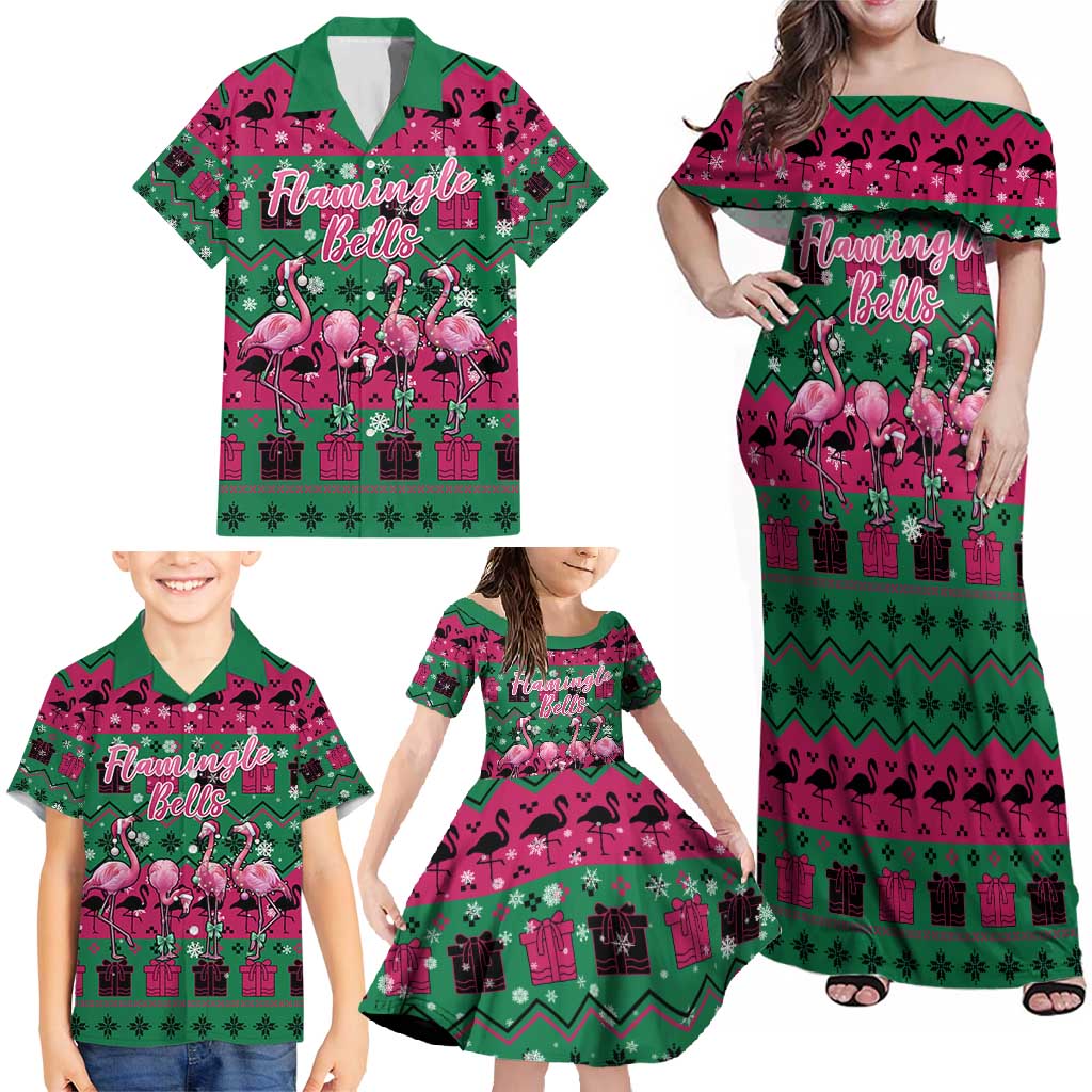 Firefighter Presents Christmas Family Matching Off Shoulder Maxi Dress and Hawaiian Shirt Xmas Holiday Patterns - Wonder Print Shop