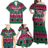 Firefighter Presents Christmas Family Matching Off Shoulder Maxi Dress and Hawaiian Shirt Xmas Holiday Patterns - Wonder Print Shop