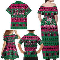 Firefighter Presents Christmas Family Matching Off Shoulder Maxi Dress and Hawaiian Shirt Xmas Holiday Patterns - Wonder Print Shop