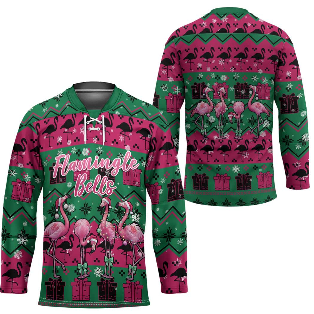Firefighter Presents Christmas Hockey Jersey Xmas Holiday Patterns - Wonder Print Shop