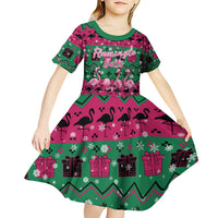 Firefighter Presents Christmas Kid Short Sleeve Dress Xmas Holiday Patterns - Wonder Print Shop