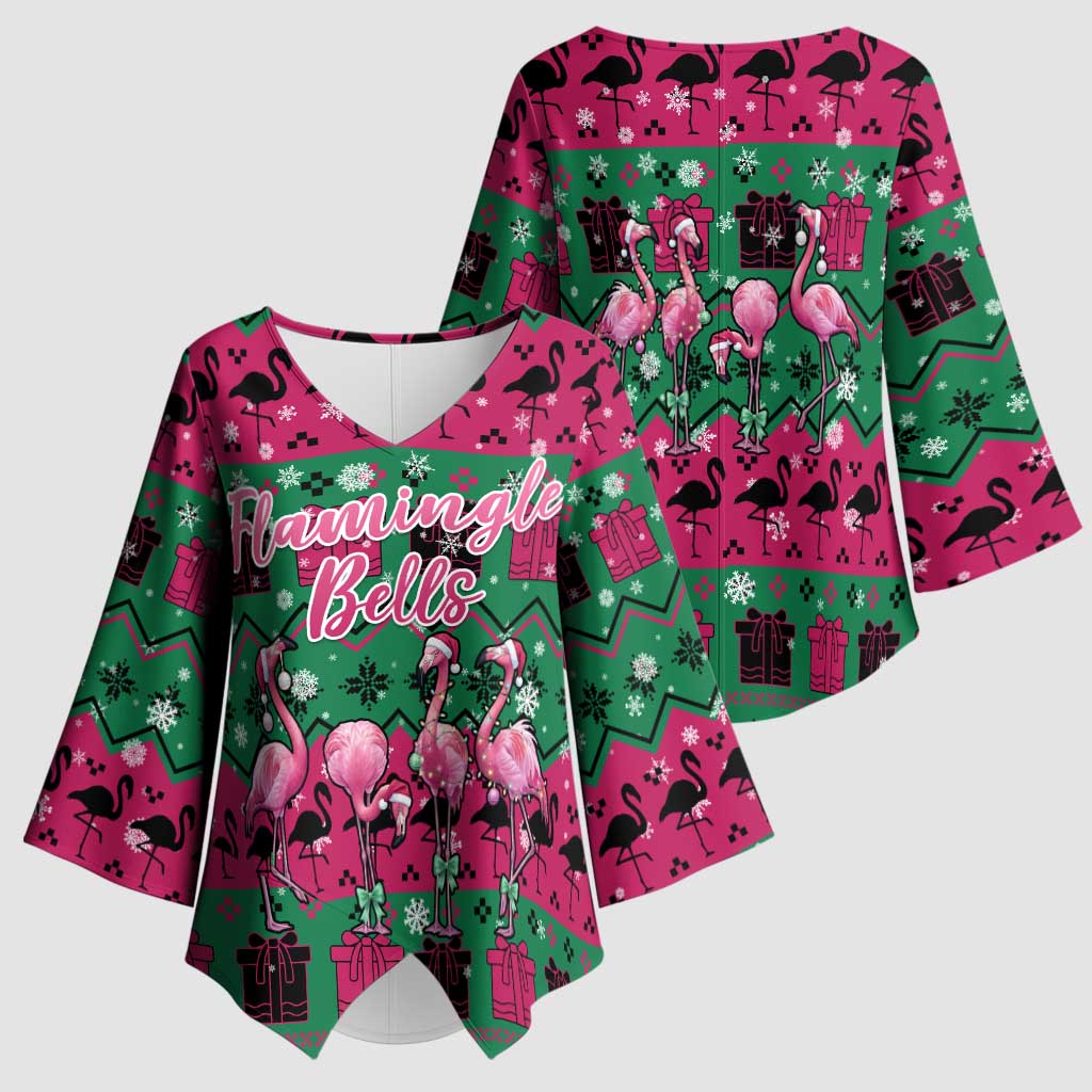 Firefighter Presents Christmas Kimono Sleeve Blouse Xmas Holiday Patterns - undefined