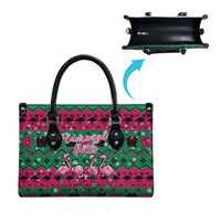 Firefighter Presents Christmas Leather Bag Xmas Holiday Patterns - undefined