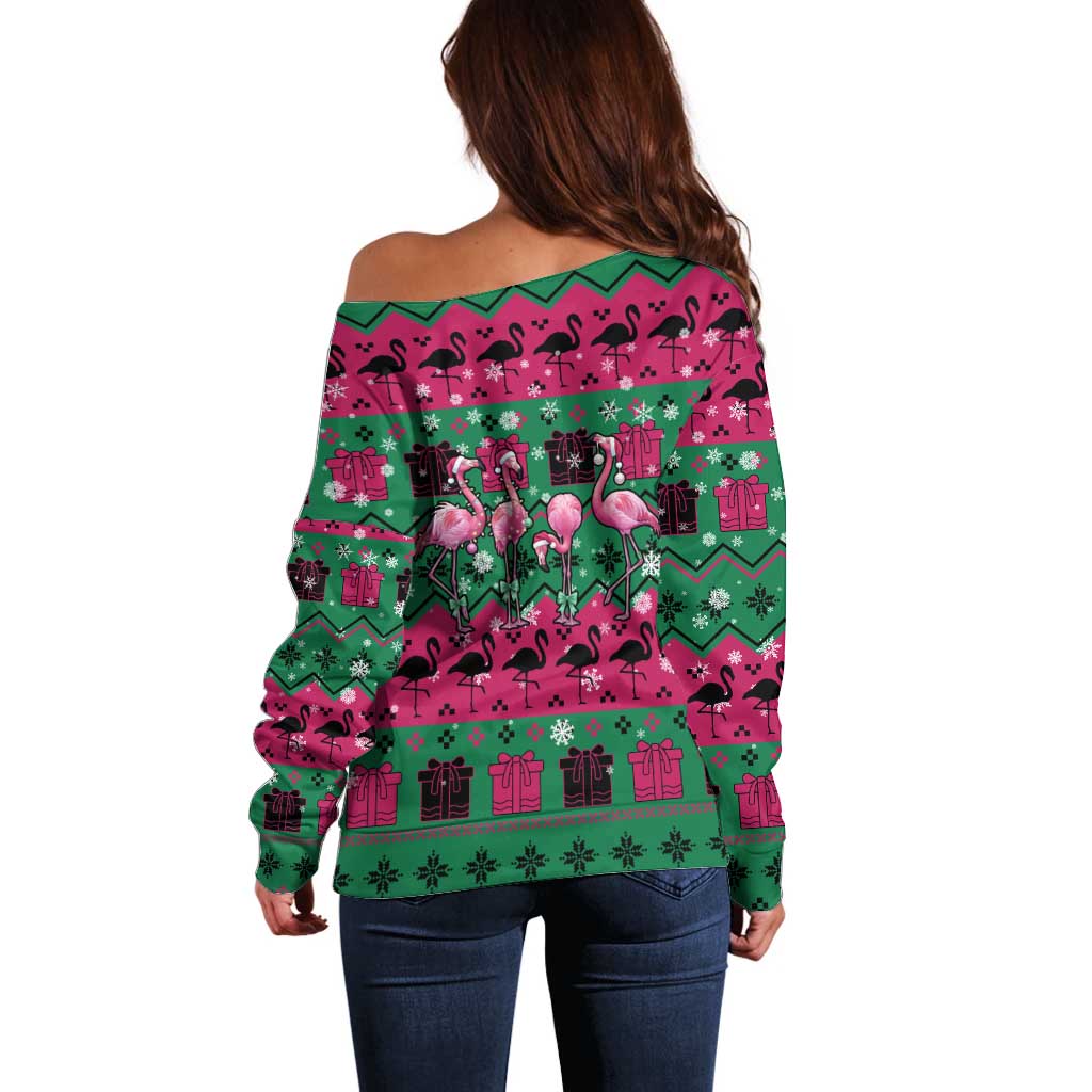 Firefighter Presents Christmas Off Shoulder Sweater Xmas Holiday Patterns - Wonder Print Shop
