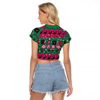 Firefighter Presents Christmas Raglan Cropped T Shirt Xmas Holiday Patterns - Wonder Print Shop