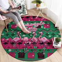 Firefighter Presents Christmas Round Carpet Xmas Holiday Patterns - Wonder Print Shop